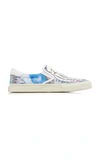 Amiri Men's Tie-dye Skeleton Slip-on Sneakers In Green