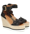 SEE BY CHLOÉ GLYN SUEDE WEDGE ESPADRILLE SANDALS,P00429359