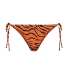 REINA OLGA LOVE TIGER-PRINT BIKINI BOTTOMS,P00435554