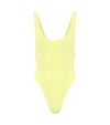 Reina Olga Yellow Scrunch Ruby One-piece Swimsuit In Yellow