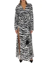 ATTICO ATTICO ZEBRA PRINTED SLIT DRESS