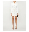 BALMAIN BUTTON-EMBELLISHED TWEED MINI DRESS