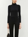 JOSEPH WOMENS BLACK TURTLENECK SILK-BLEND JUMPER M,R00043756