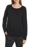 Nili Lotan Boyfriend Scoop Neck Cashmere Sweater In Black