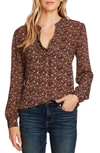 VINCE CAMUTO DITSY FIELDS LONG SLEEVE BLOUSE,9020007