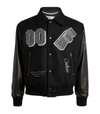 OFF-WHITE PATCH-EMBROIDERED VARSITY BOMBER JACKET,15126425