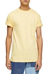 Topman Slub Roller T-shirt In Yellow