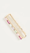 LELET NY LINK CHAIN PIN WITH BAGUETTE CRYSTALS