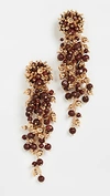 OSCAR DE LA RENTA BEADED CASCADE DROP EARRINGS