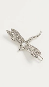 OSCAR DE LA RENTA PAVE AND IMITATION PEARL DRAGONFLY BARRETTE