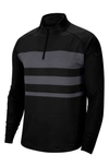 Nike Golf Dri-fit Vapor Half Zip Top In Black/ Dark Grey