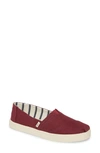 Toms Alpargata Slip-on Sneaker In Burgundy Fabric