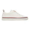 Thom Browne Off-white Straight Toe Cap Sneakers