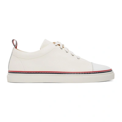 Thom Browne Off-white Straight Toe Cap Sneakers