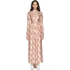 PACO RABANNE PINK PRINTED LONG SLEEVE DRESS