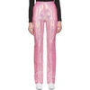 RABANNE PINK SEQUIN TROUSERS