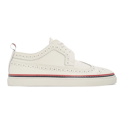 Thom Browne 灰白色 Cupsole 长翼布洛克鞋 In White