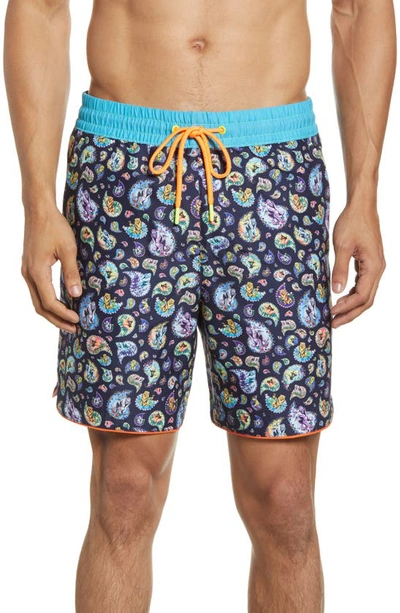 Robert Graham Men's Animal House Graphic Print Swim Trunks In Multi