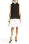 GIVENCHY FRILL COLLAR BALLOON HEM SHIFT DRESS,BW20SQ12CC