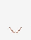 Monica Vinader Nura Teardrop Climber 18ct Rose Gold-plated Vermeil Sterling Silver Earrings In Rose Gold