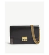 Givenchy Gv3 Leather And Suede Wallet-on-chain In Black,grey