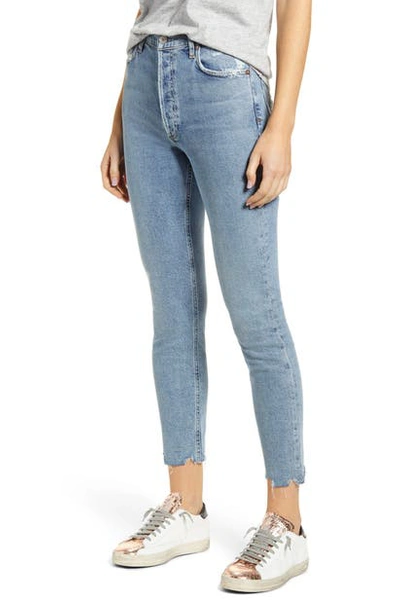 Agolde Nico High-rise Slim Jeans In Rooted