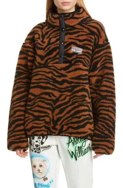 Ashley Williams Juju Tiger Print Fleece Jacket