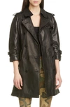 R13 LEATHER TRENCH COAT,R13W7346-01