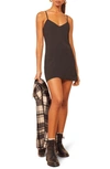 Reformation Seville Print Minidress In Black
