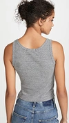 Amo Long Ribbed Tank Top In 53