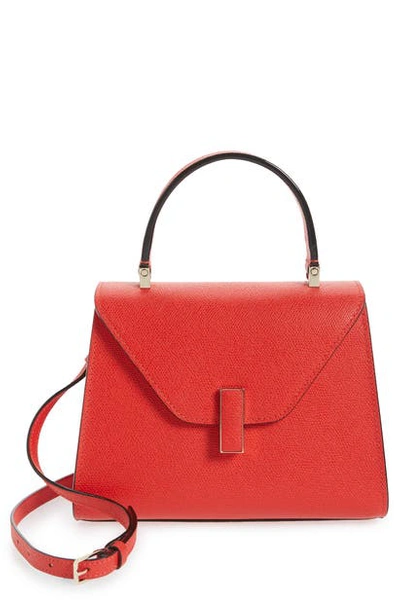 Valextra Iside Mini Top Handle Bag In Ribes Currant Red