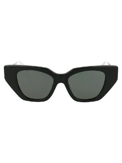 Gucci Cat-eye Bejewelled Sunglasses In Black