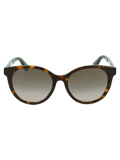 Gucci Eyewear Round Frame Sunglasses In Brown