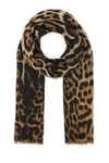 SAINT LAURENT SAINT LAURENT LEOPARD PRINT SCARF