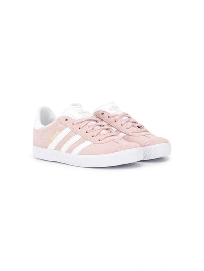 Adidas Originals Kids' Gazelle 绒面皮运动鞋 In Pink