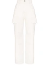 Maison Margiela White High-rise Distressed Jeans In White