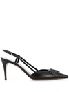 Valentino Vlogo Pointed Toe Slingback Pump In Black