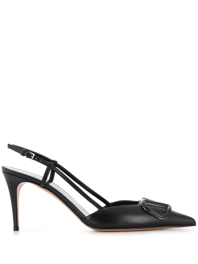 VALENTINO GARAVANI VLOGO SIGNATURE 80MM SLINGBACK PUMPS