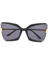 Tom Ford Oversized Butterfly-frame Sunglasses In Black