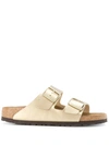 Birkenstock Airzona Birko Flor Leather Sandals In Gold