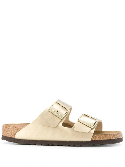 Birkenstock Arizona Buckled Sandals In Gold