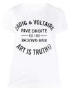 Zadig & Voltaire Crew Neck Graphic Print Top In White