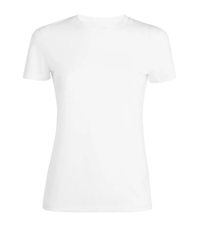 Vince Womens Mist-276mis Essential Scoop-neck Cotton-jersey T-shirt Xs In Optic White