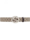Gucci 4cm Gg Supreme Logo Coated Canvas Belt