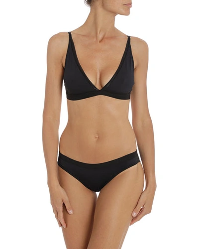 Stella Mccartney Sporty Mesh Bikini Top In Black