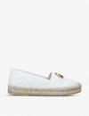 Gucci Leather Espadrille With Double G In White