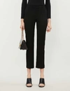 Joseph Womens Black Coleman Stretch-gabardine Straight Leg Trousers In Black