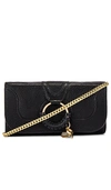 SEE BY CHLOÉ HANA SMALL LEATHER WALLET ON A CHAIN BAG,SEEB-WY326