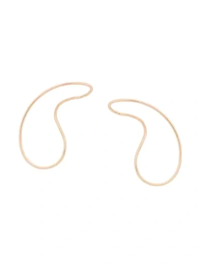 Annika Inez Endless Curve Earrings In Gold