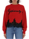 GIVENCHY GIVENCHY LACE TRIM LOGO EMBROIDERED SWEATER